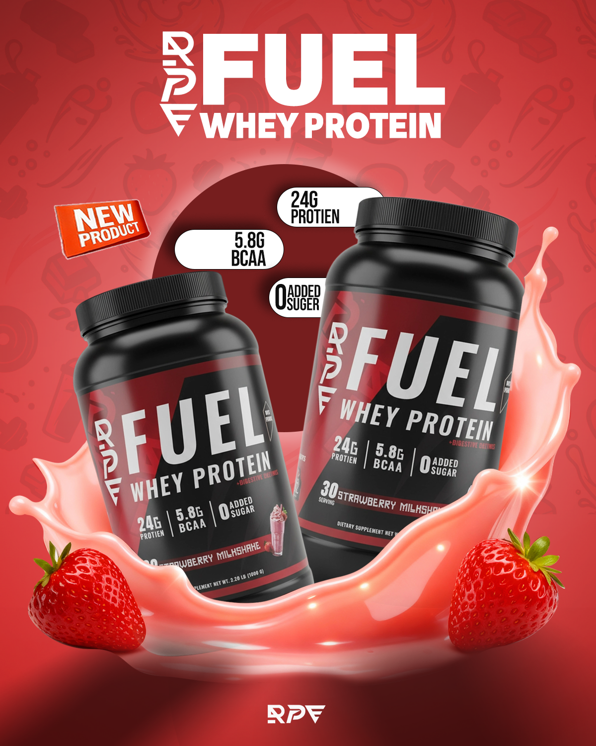 WHEY PROTEIN - STRAWBERRY