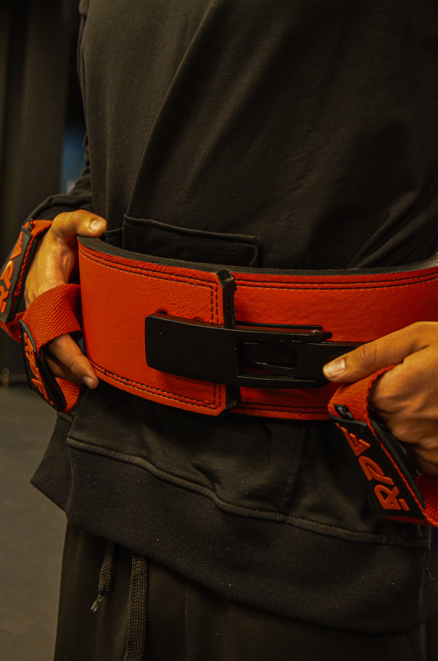 Lever Buckle Belt-Red Fury